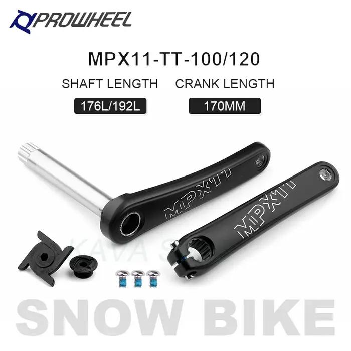 PROWHEEL Neige Vélo 170mm Pédalier Axe 176/192mm Gros Vélo Manivelle Pédalier BB 100/120 E-BIKE Pièc