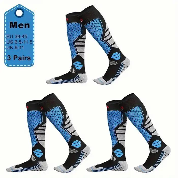 Lot 3 paires chaussettes chasse hiver épaisses - Chaleur absorption ski patinage randonnée