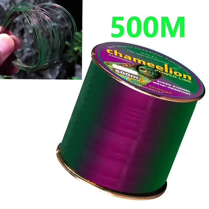 Ligne de pêche japonaise en fluorocarbone sur Nylon, 500M, Monofilament, fil d'eau douce de mer, lig