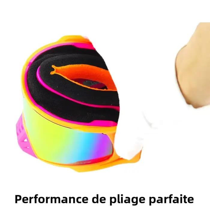 Lunettes de Motocross Photochromiques UV400 BOLLFO Multicolores pour VTT Tout-Terrain Anti-Poussière Lunettes de Course Occasions Spéciales