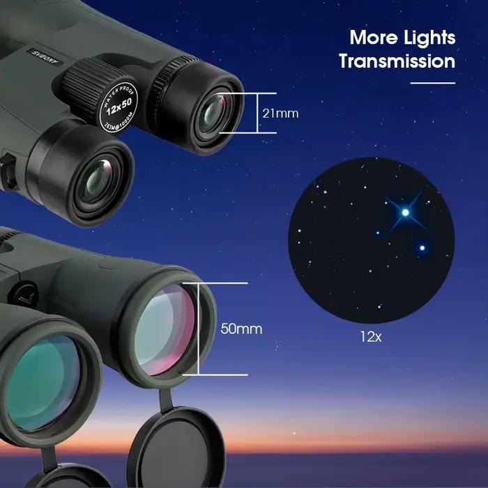 SVBONY télescope SA203 12x50 jumelles professionnel puissant BAK4 IPX7 équipement de Camping étanche pour l'observation