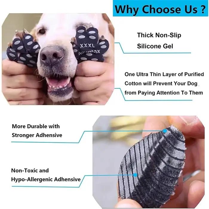 Ensemble de coussinets de protection antidérapants pour pattes de chien
