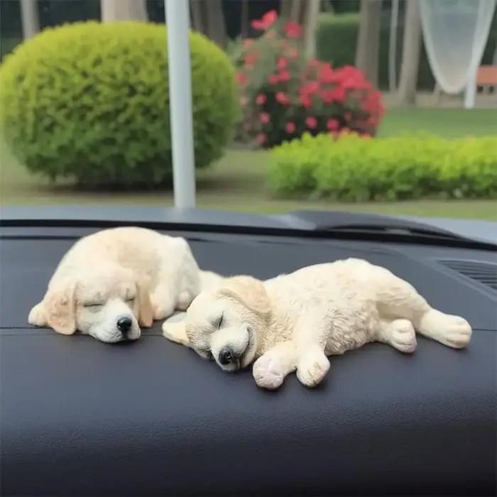 Figurine de chien dormant