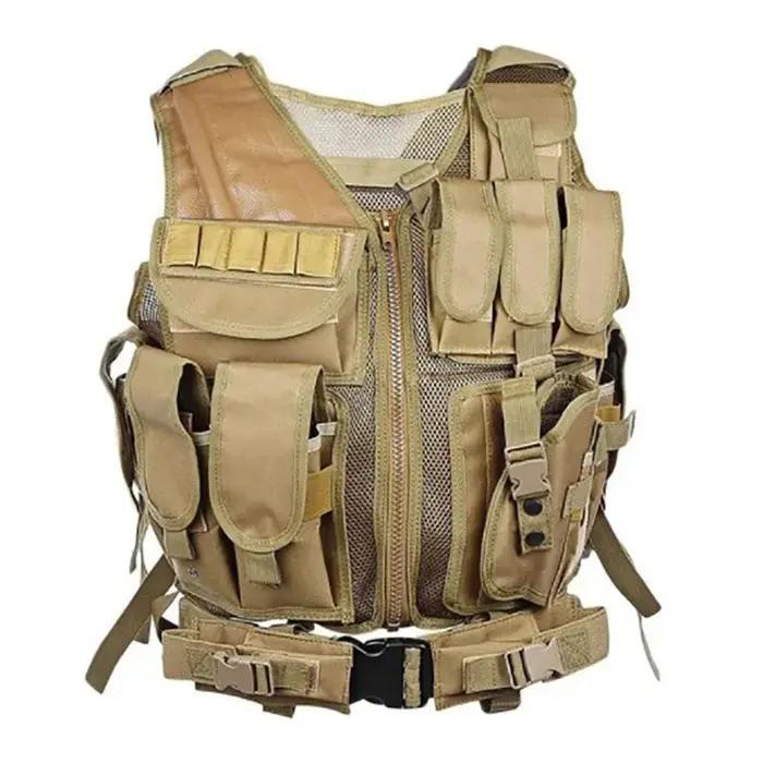 Gilet tactique Molle réglable en polyester 600D pour jeux CS, airsoft, paintball et chasse occasions spéciales