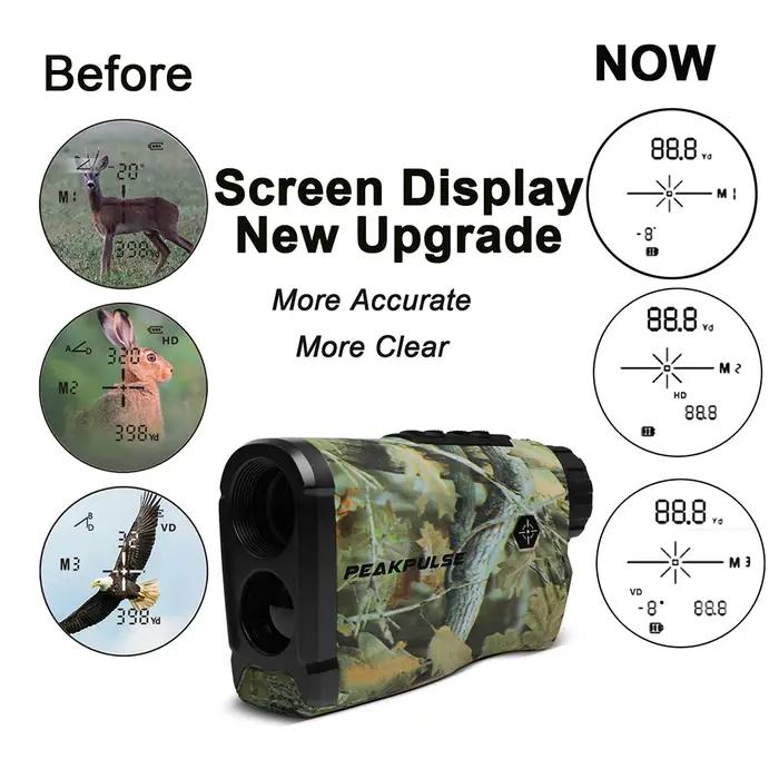 Télémètre PEAKPULSE 650Yard/1300 Yards Camouflage Haute Précision pour Chasseurs Occasions Spéciales