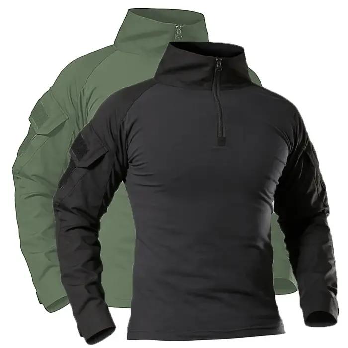 T-Shirts de randonnée tactiques en plein air pour hommes, Combat militaire de l'armée CP Camouflage
