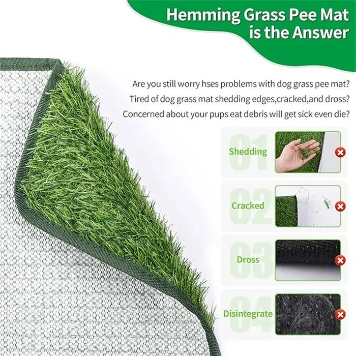 Coussin de pot pour chien en herbe artificielle – Solution de formation pour animaux de compagnie intérieure/extérieure