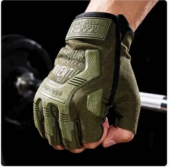 Gants de chasse tactiques demi-doigts été - Respirants et anti-dérapants pour vélo et outdoor