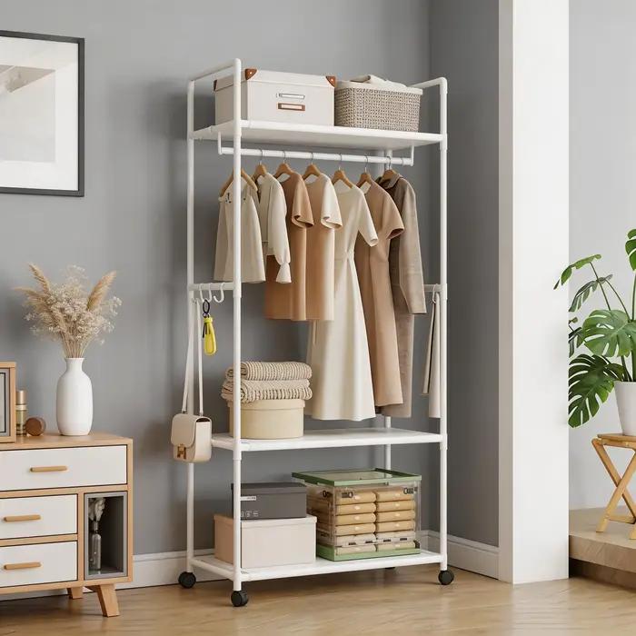 Porte-manteau multifonctionnel avec cintres