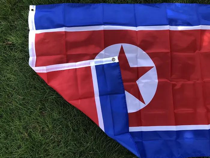 Drapeau de Corée du Nord 90x150cm Polyester Haute Qualité Décoration Maison Occasions Spéciales