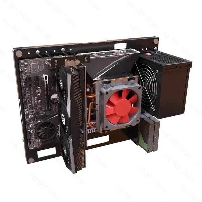 Support mural ouvert pour carte mère, panneau perforé mural supérieur, compatible ATX MATX