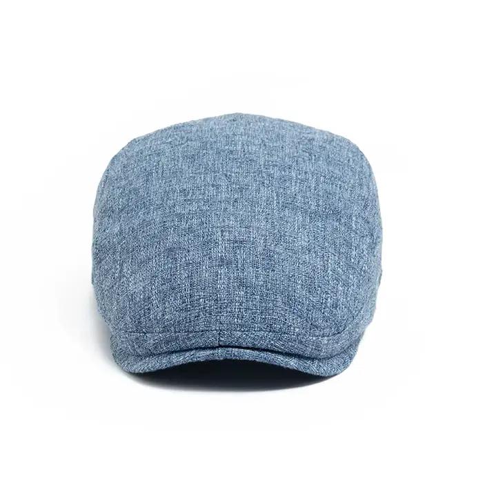 Nouveau été mince Double boutonnage béret mode hommes Vintage visière casquette plate femmes chapeau