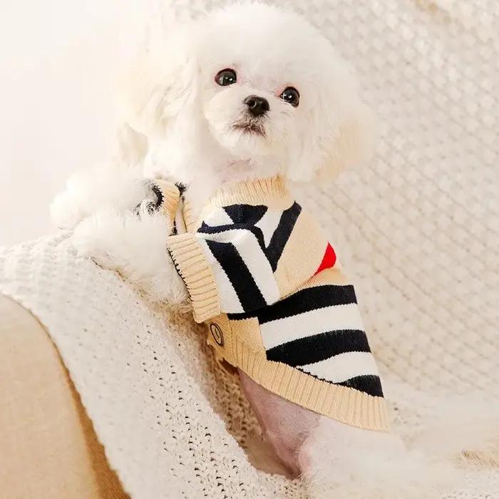 Pull en coton 100% pour animaux de compagnie classique, élégant et confortable pour chiens, chats, chiots et autres petits animaux occasions spéciales