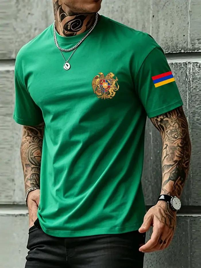 T-shirt pour homme avec imprimé du blason d'Arménie