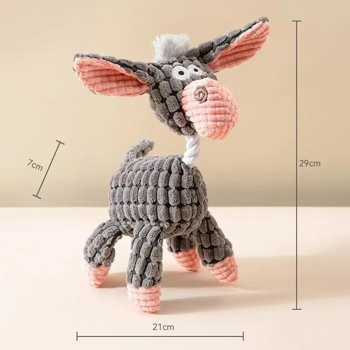 Jouet en peluche pour chien en forme d'animaux