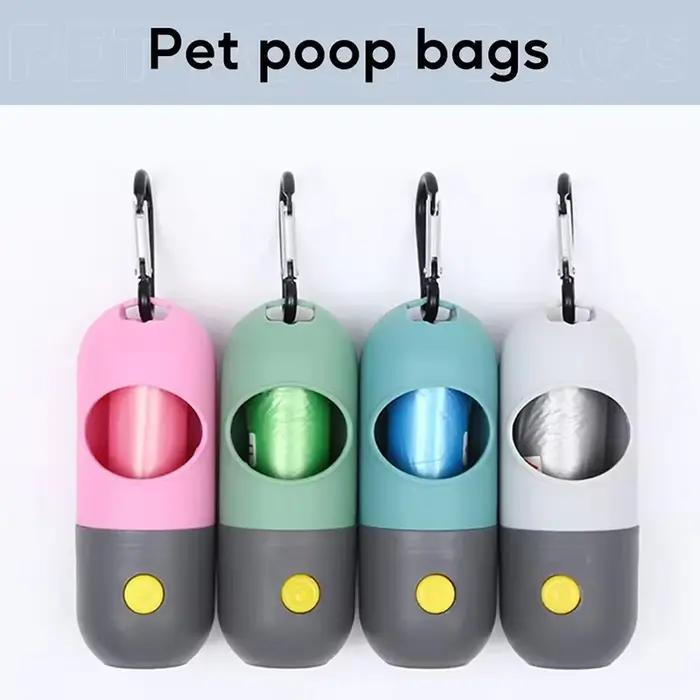 Distributeur de sacs de merde de chien à lumière LED
