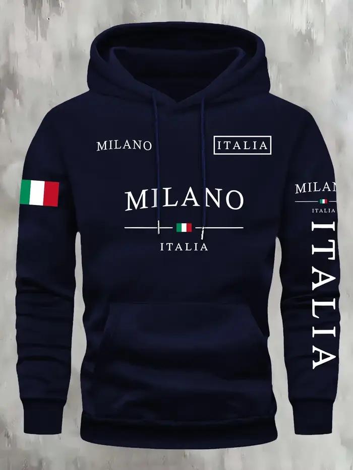 Sweat-shirt unisexe ITALIA MILANO pour homme et femme