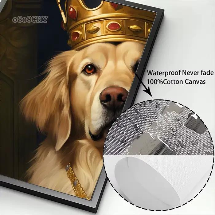 Peinture sur toile d'art de portrait de chien moderne pour décoration d'intérieur et décoration de mur occassions spéciales femmes