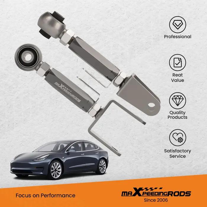 Kit de 2 bras de commande de cambrure arrière réglables, pour Tesla Model 3 / Y 2017 2018 2019 2020