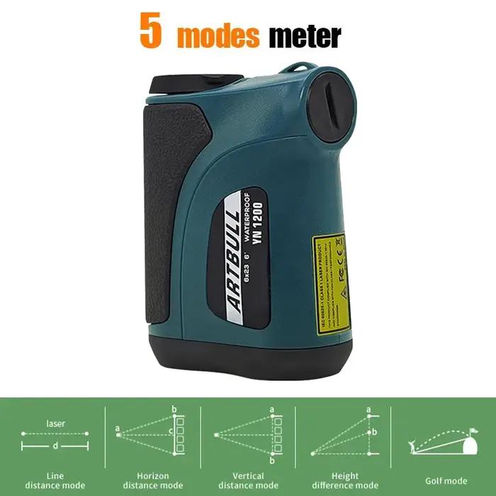 Télémètre laser pour chasse et golf avec verrouillage de drapeau, compensation de pente, précision de ±1 yard pour occasions extérieures