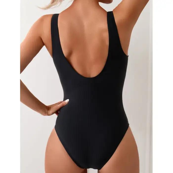 Été Sexy maillots de bain une pièce femmes fermé maillots de bain Push Up vêtements de natation body