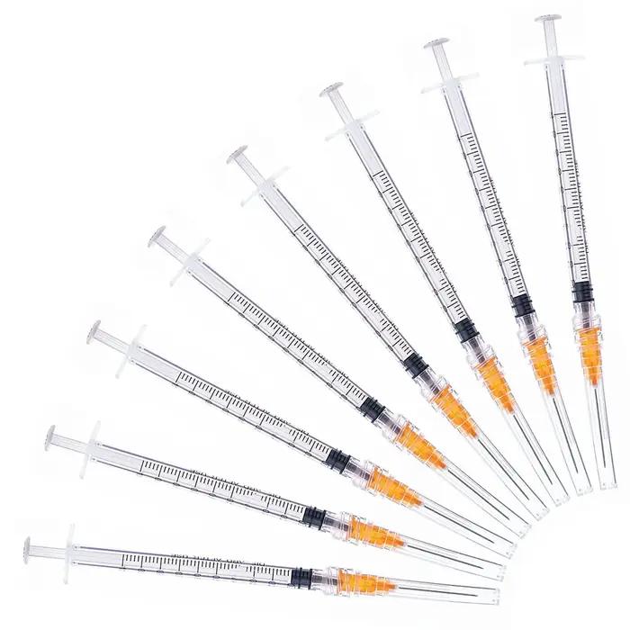 Seringues stériles jetables en plastique de 1 ml/3 ml/5 ml/10 ml, pour laboratoires scientifiques, a