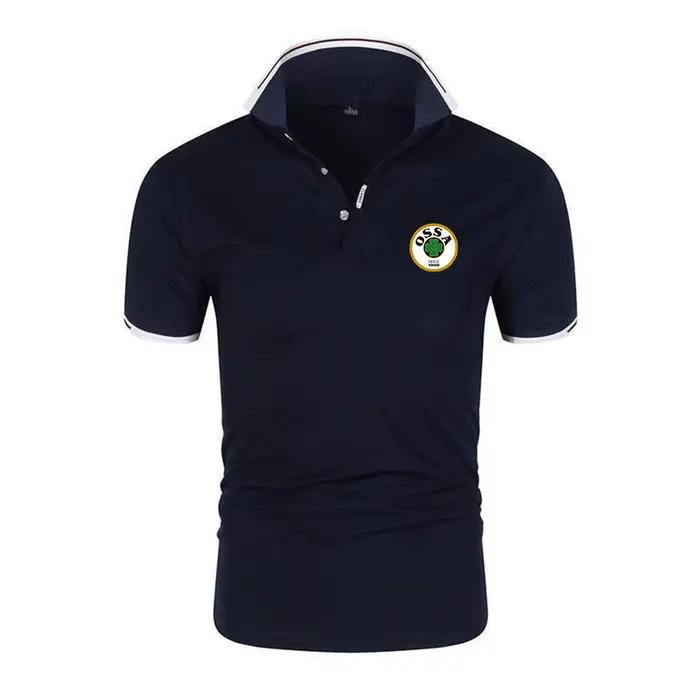Polo chemise homme OSSA logo classique rétro moto été respirante à manches courtes pour faire du shopping occasions spéciales