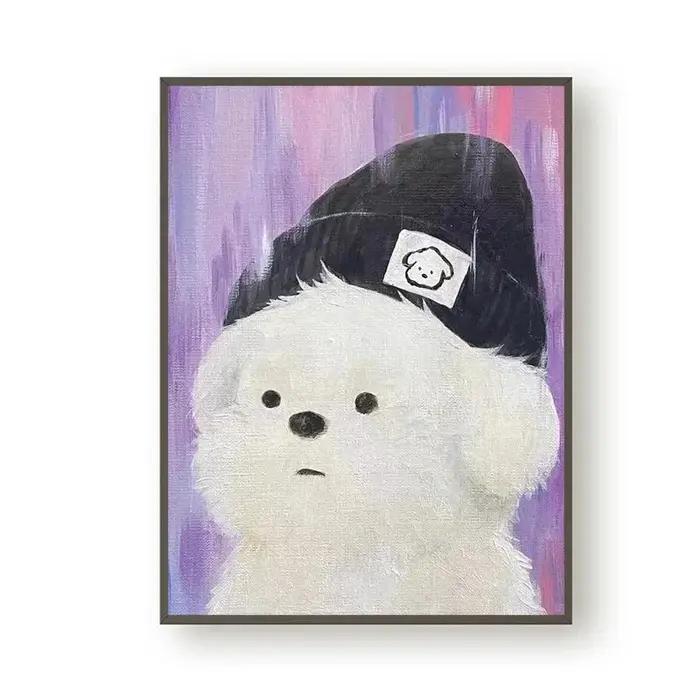 Affiche Kawaii Petit Chien Dessin Animé Impression Sur Toile Décoration Maison Occasions Spéciales