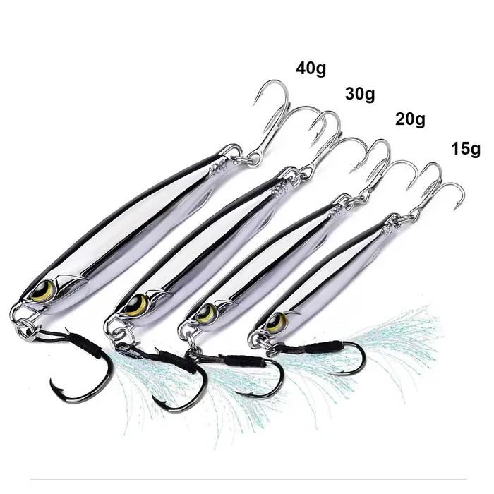 Appât de gabarit en métal 15g 20g 30g 40g maquereau artificiel dur leurre de poisson coulant loin co
