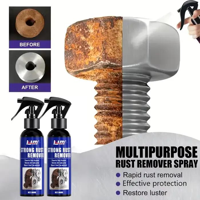 Spray antirouille, désolve la rouille des pneus, protège les jantes et les tambours de frein, idéal pour les surfaces métalliques domestiques, les appareils de cuisine, les soins de la voiture