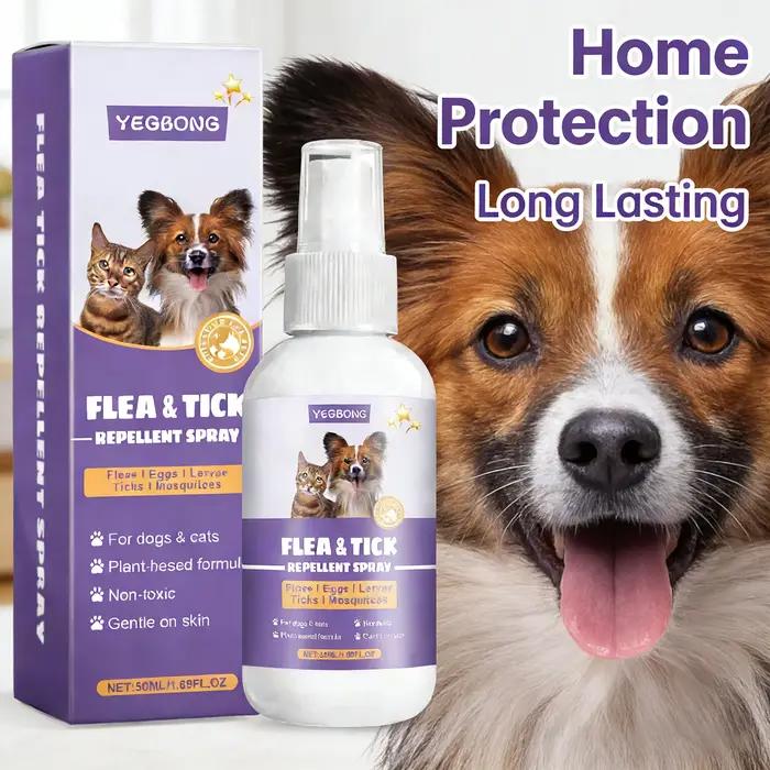 Yegbong Spray Répulsif Anti-Puces et Tiques pour Animaux de Compagnie