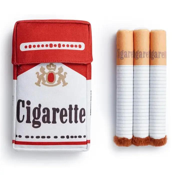 Jouet interactif en peluche conception cigarette créative pour chiens de petite à moyenne taille jouer divertir occasions spéciales