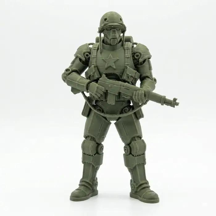 Modèle de soldat militaire - Statue d'armée en plastique avec uniforme