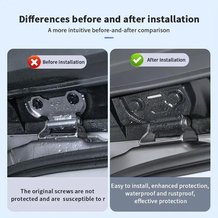 QHCP Cache-vis de hayon arrière en ABS, protections de support de porte arrière pour Toyota Highland