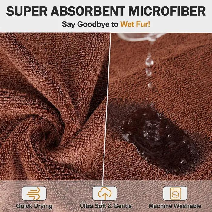 Peignoir absorbant pour chien