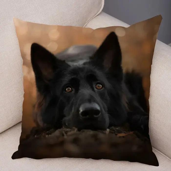 Taie d'oreiller décorative imprimée chien berger