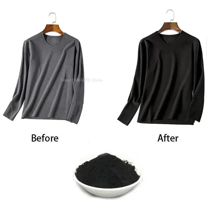 1 kg de teinture noire pour tissus, agent de coloration pour vêtements remis à neuf, pigment pour coton, lin, jeans, toile, fournitures artisanales pour tie-dye à domicile