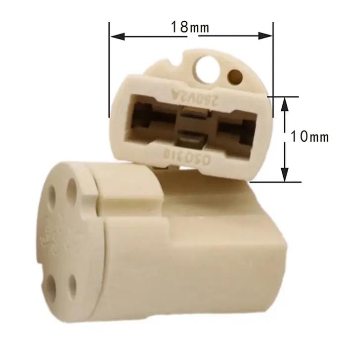 Support de lampe à câblage de vieillissement en céramique G9, 2 pièces, avec câble, convertisseur de