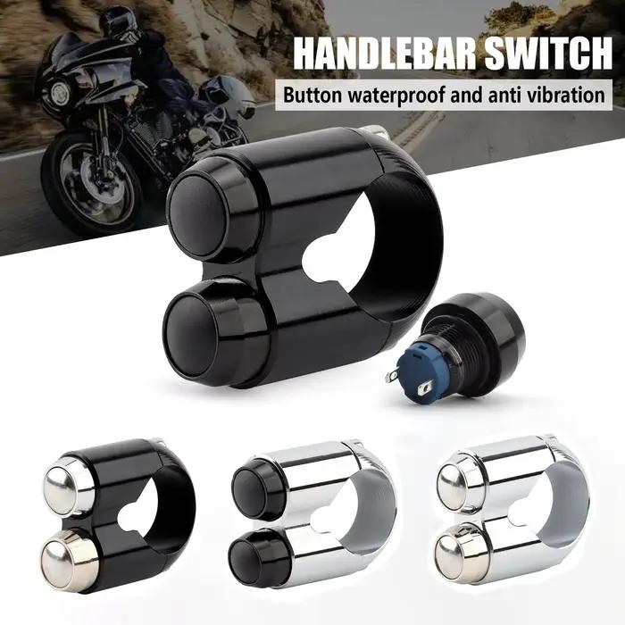 Interrupteur de commande de guidon de moto, 1 ", 25mm, bouton de klaxon, clignotant, interrupteur d'