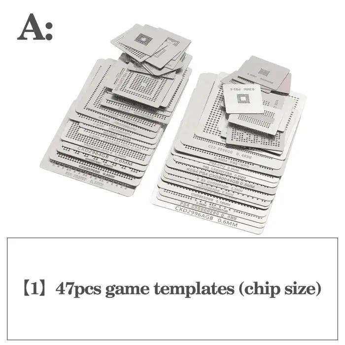 Haute qualité 47 pièces/60 pièces console de jeu BGA pression soudage moule modèle assemblage PS5 PS3-CPU PS3-GPU PS4