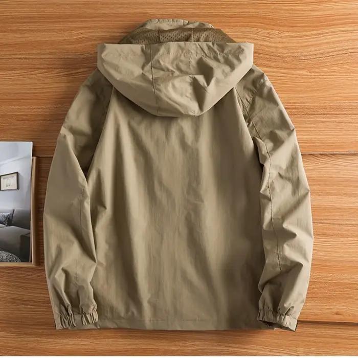 Veste militaire imperméable coupe-vent polyester pour hommes randonnée escalade printemps automne avec capuche grandes taillesOptionsResolverOptions