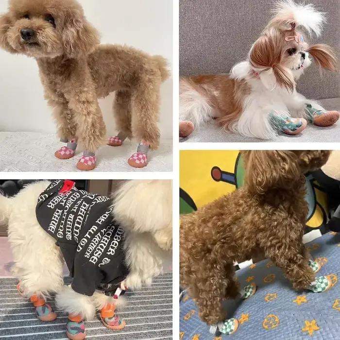 Chaussures pour animaux de compagnie chaussons pour chiots pour petits chiens chaussée chaude été respirant bottes