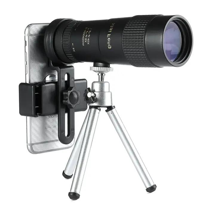 Lunette Maifeng 8-40x40 professionnelle ED waterproof avec trépied et adaptateur téléphone pour chasse