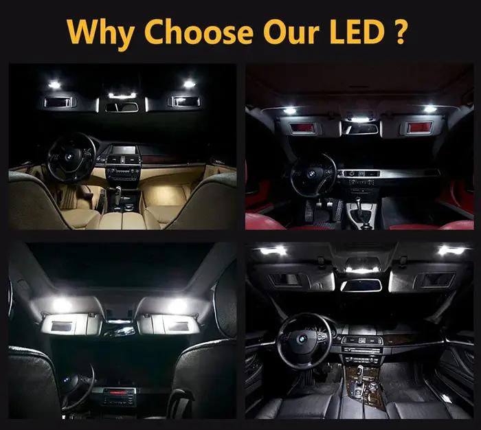 Pare-soleil intérieur LED pour miroir de vanité, 2 pièces, lumières pour BMW série 5 F07 F10 F11 sér