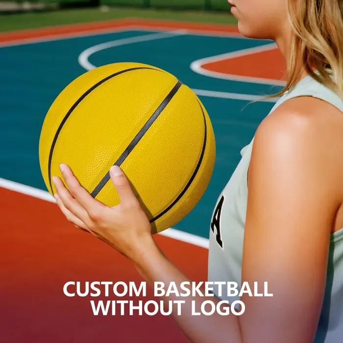 Ballon de basketball personnalisé sans logo résistant à l'usure pour adultes et enfants occasions spéciales et entraînement intérieur et extérieur