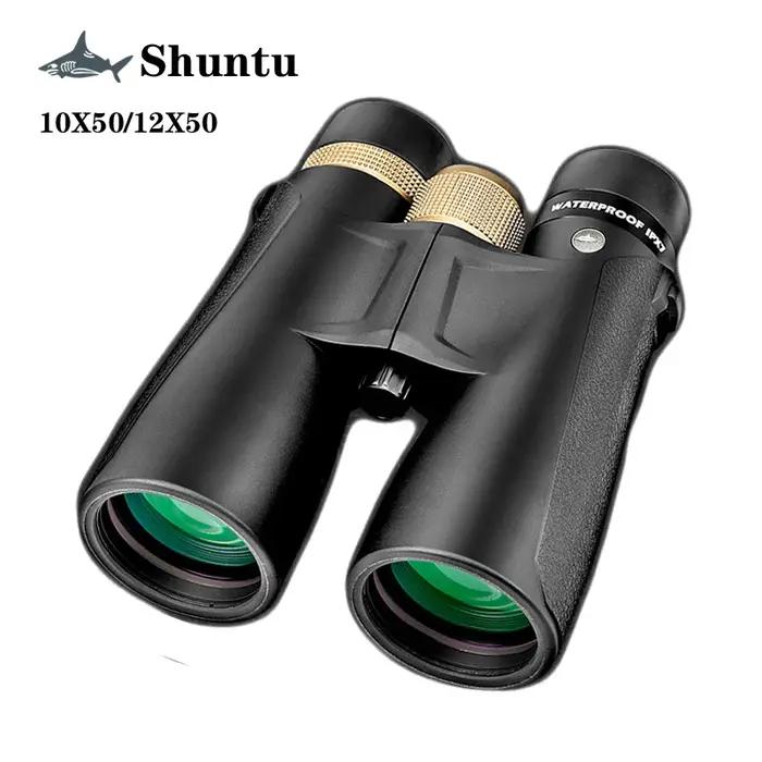 Jumelles Shuntu 10x50 12x50 longue portée professionnelles étanches IPX7 BAK4 FMC chasse observation