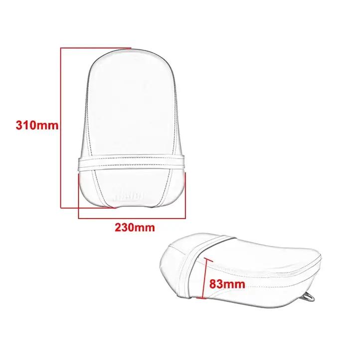 Coussin de siège de passager arrière de moto, noir, en cuir PU, accessoires de moteur pour Kawasaki