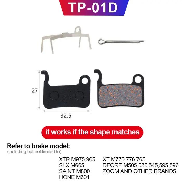 Plaquettes de frein à disque hydrauliques pour vélo vtt