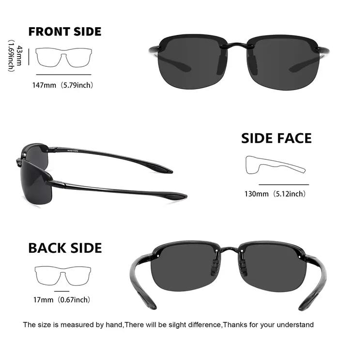 MAXJULI lunettes de soleil polarisées Sport mode pour hommes femmes TR90 cadre elliptique sans montu