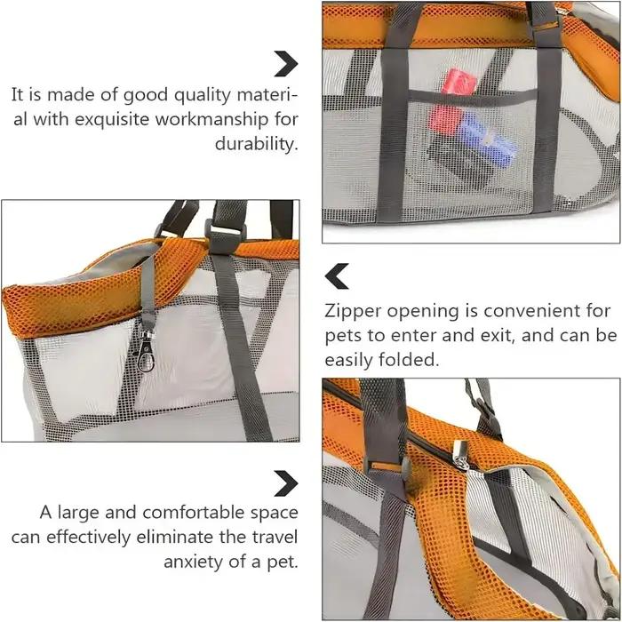 Sac de transport pour chien, sac à main en maille respirante pour petits et moyens chats et chiens, sac à main portable pour chiot, sac de transport pour animaux de compagnie pour les voyages en plein